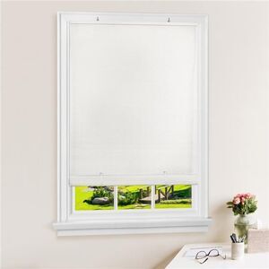 30 x 72 in. Cordless Solstice Vinyl Roll-Up Blind, White